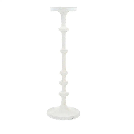 Candelero de metal blanco