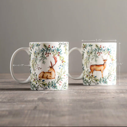 SET DE 2 TAZAS 12 OZ  HOLLY TIME