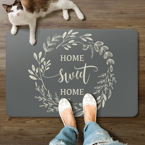 Alfombra home sweet home gris
