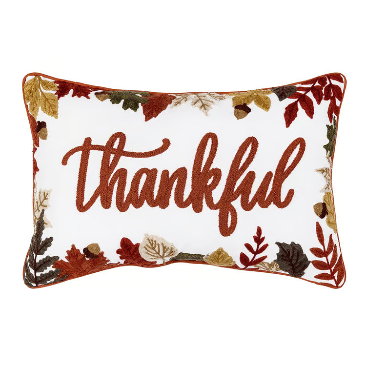 Cojin hojas thankful