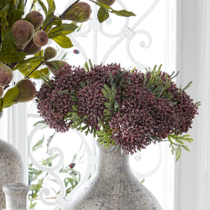 Ramo de sedum morado de 12 pulgadas (3 tallos)