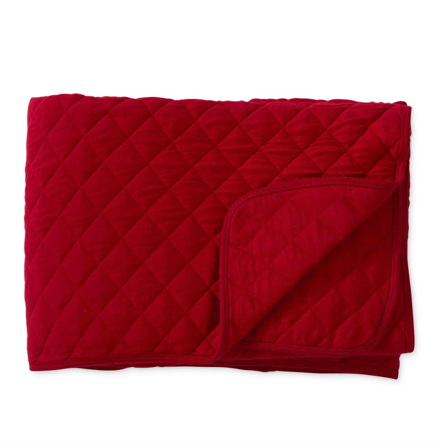 Colcha acolchada roja 60 in