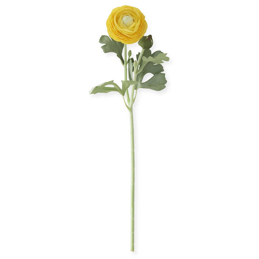 Rama ranunculus real touch amarillo oscuro 19.5 pulgadas