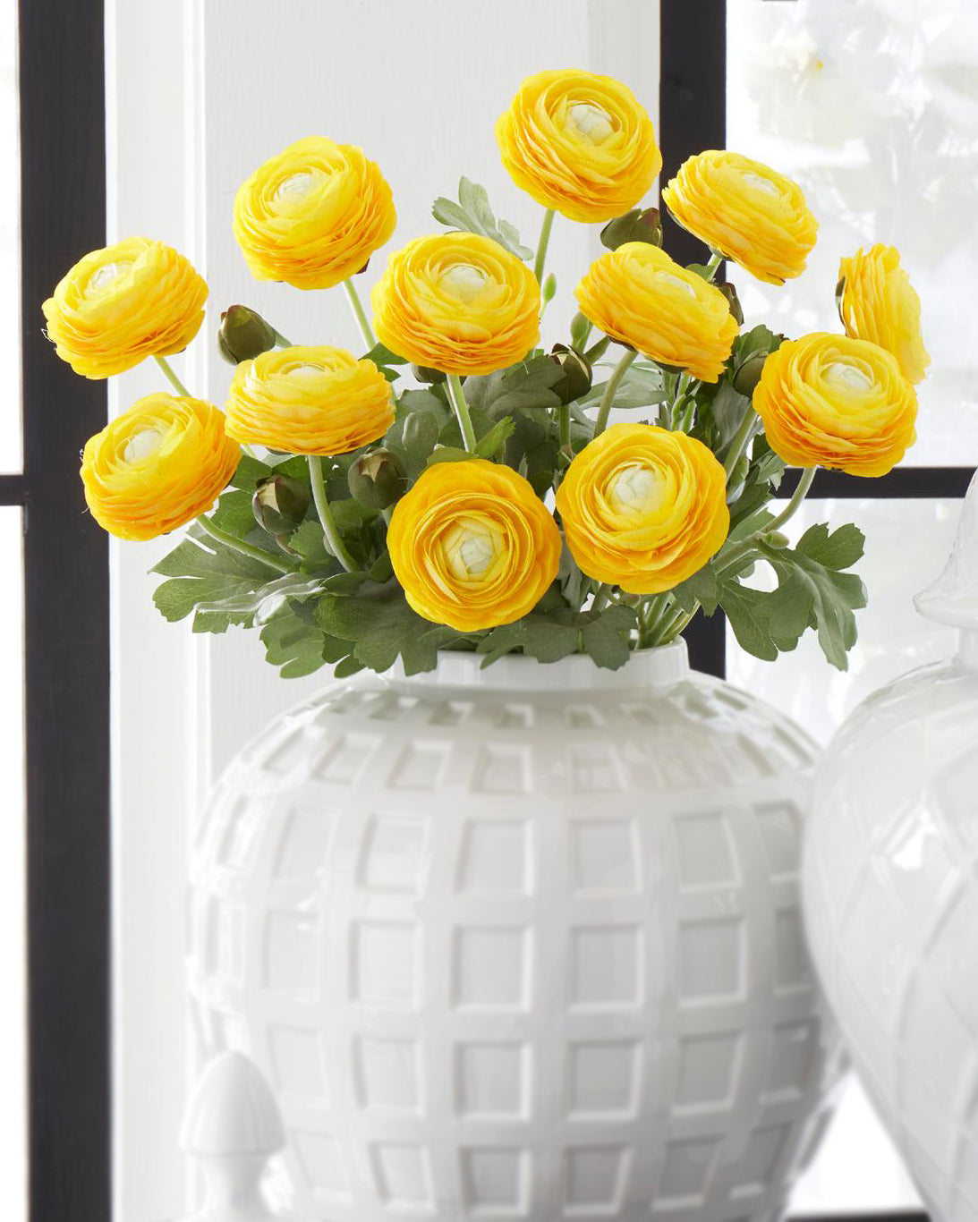 Rama ranunculus real touch amarillo oscuro 19.5 pulgadas