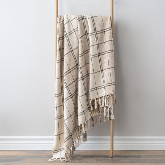 Colcha de lineas beige