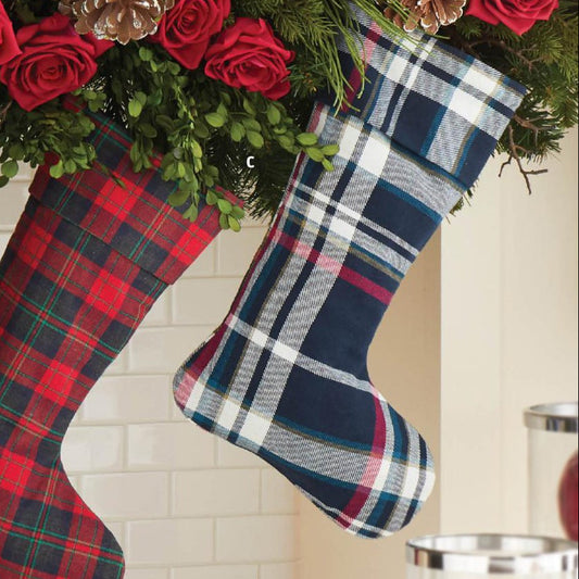 Bota de cuadros azul