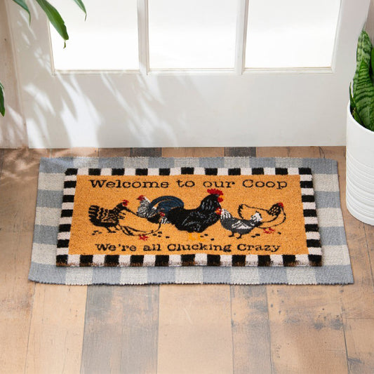 Alfombra de cuadros gris