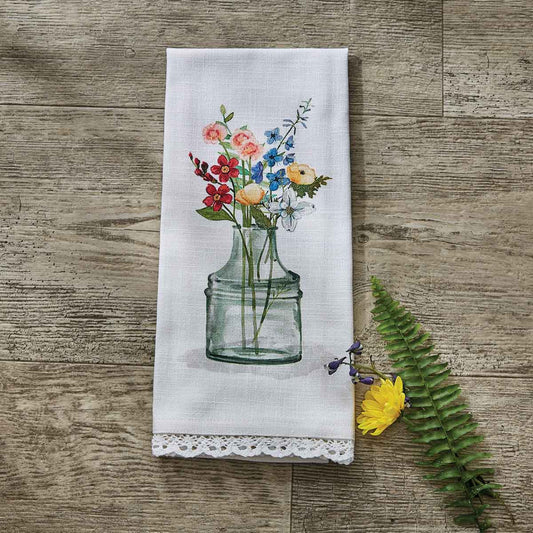 Toalla de cocina de flores sketchbook