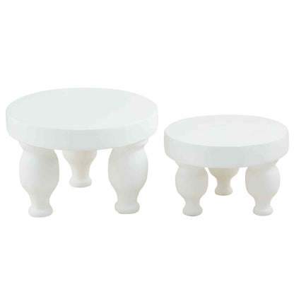 Banquito de madera blanco