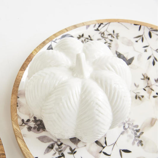 Calabazas ceramica blanca chevron