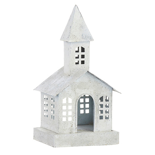 Iglesia blanca de metal