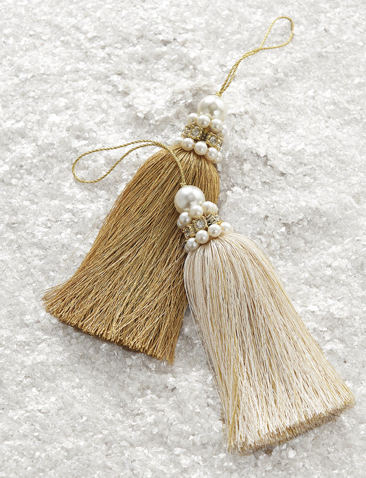 Ornamento de tassle dorado
