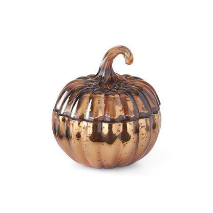 Velas Vertidas En Calabazas De Vidrio