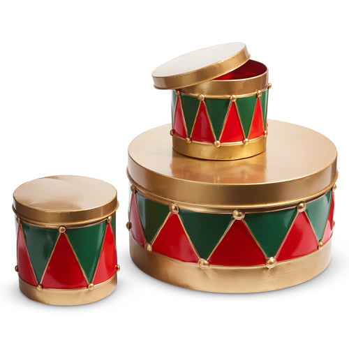 Caja De Tambor Verde Y Rojo