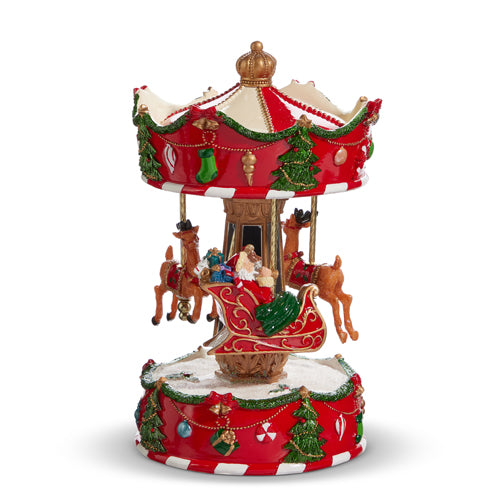 Carrusel Con Trineo De Santa Musical 8.5In
