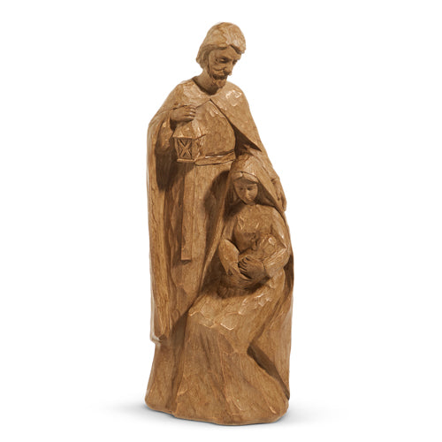 Figura Tallada De La Sagrada Familia 11.25In