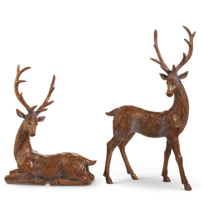 Venado Estilo Madera Rustica Sin Detalle 18.5In