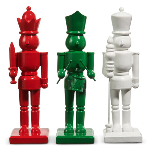 Cascanueces Rojo, Blanco Y Verde 10In