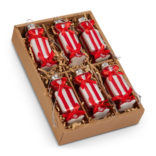 Caja Con Adornos De Dulce Menta 3.5In