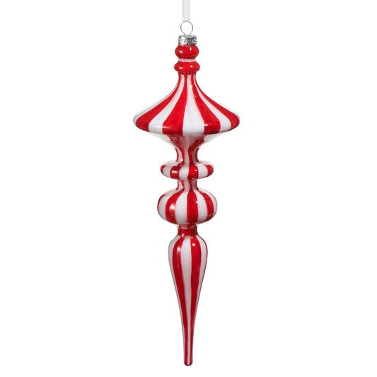 Adorno finial a rayas 11.5in