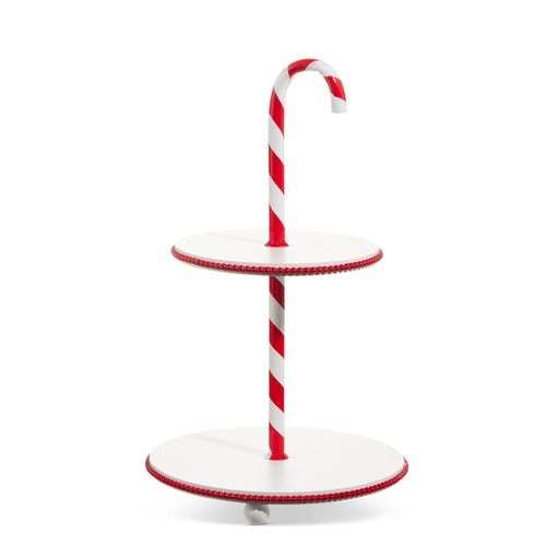 Azafate De Dos Niveles De Candy Cane 17In