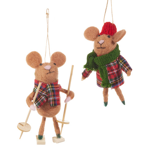 Ornamento De Raton Vestido Con Traje A Cuadros 5In