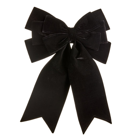 Mona de terciopelo negro 22in