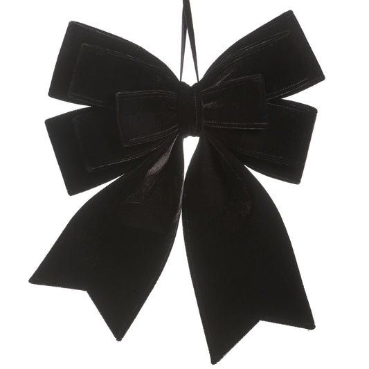 Mona de terciopelo negro 10in