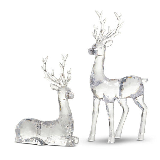 Venado de acrilico transparente  13.25in