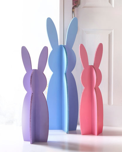 Conejo 3d morado 28 pulgadas