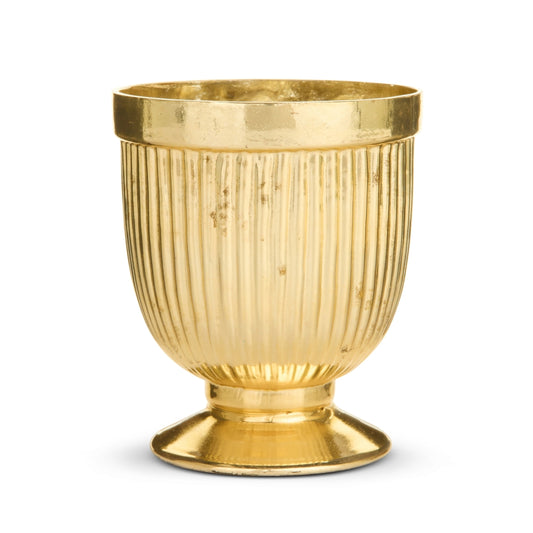 Copa de vidrio mercurizado dorado 5in