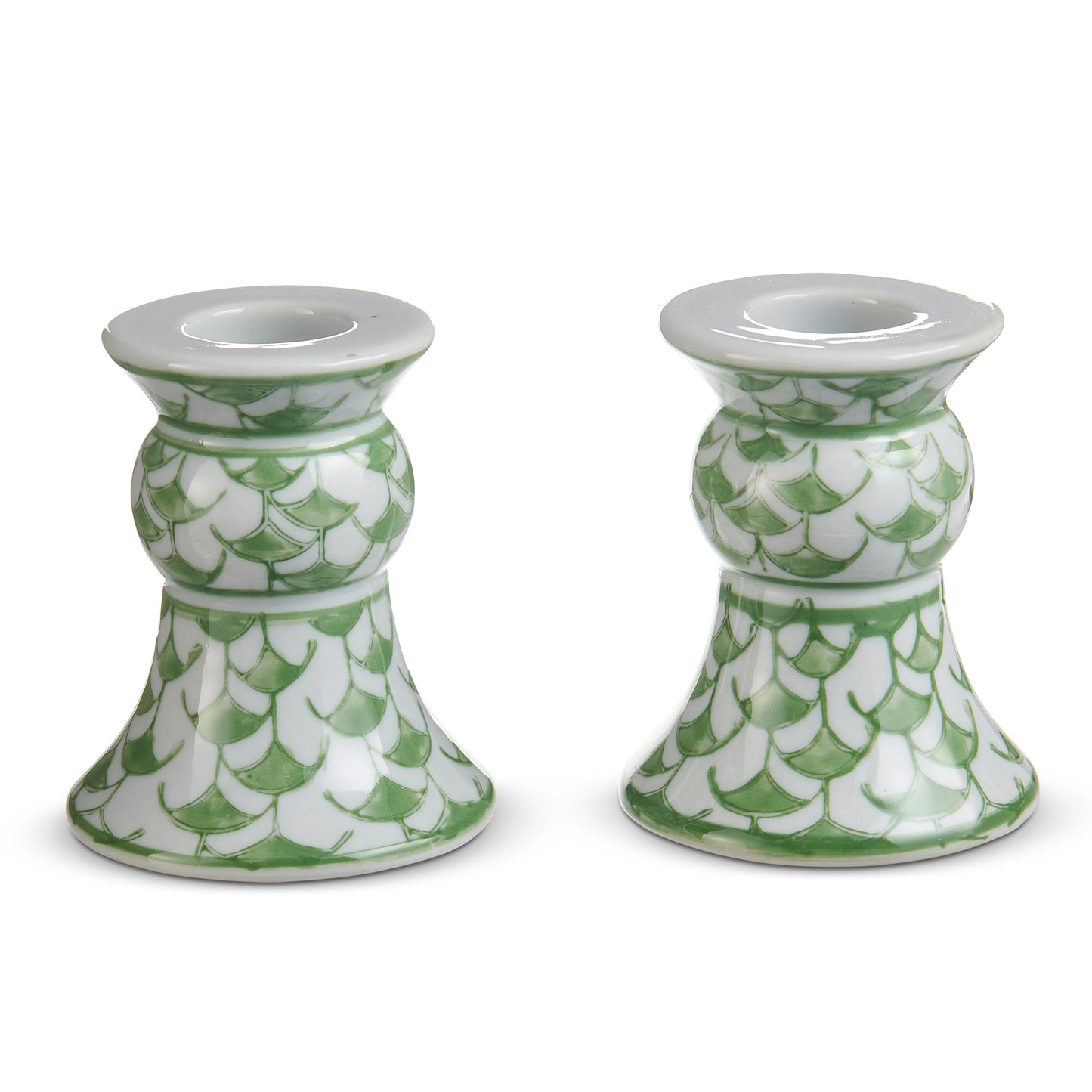 Set de candeleros verdes cherry blossom pequenos 3.5in