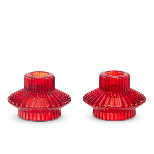 Candeleros rojos 3in