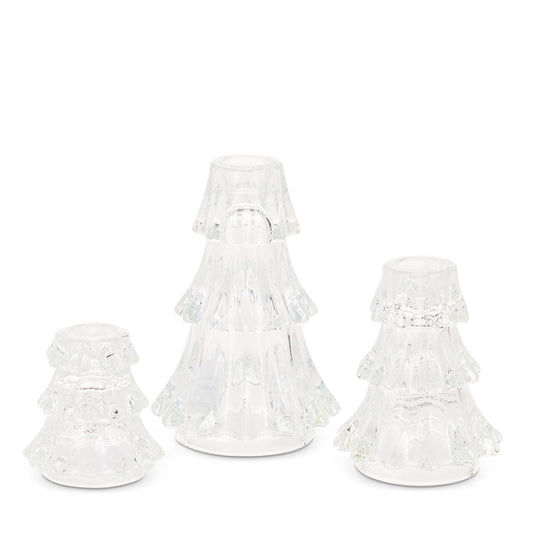 Candeleros de arbol transparente 5.75in