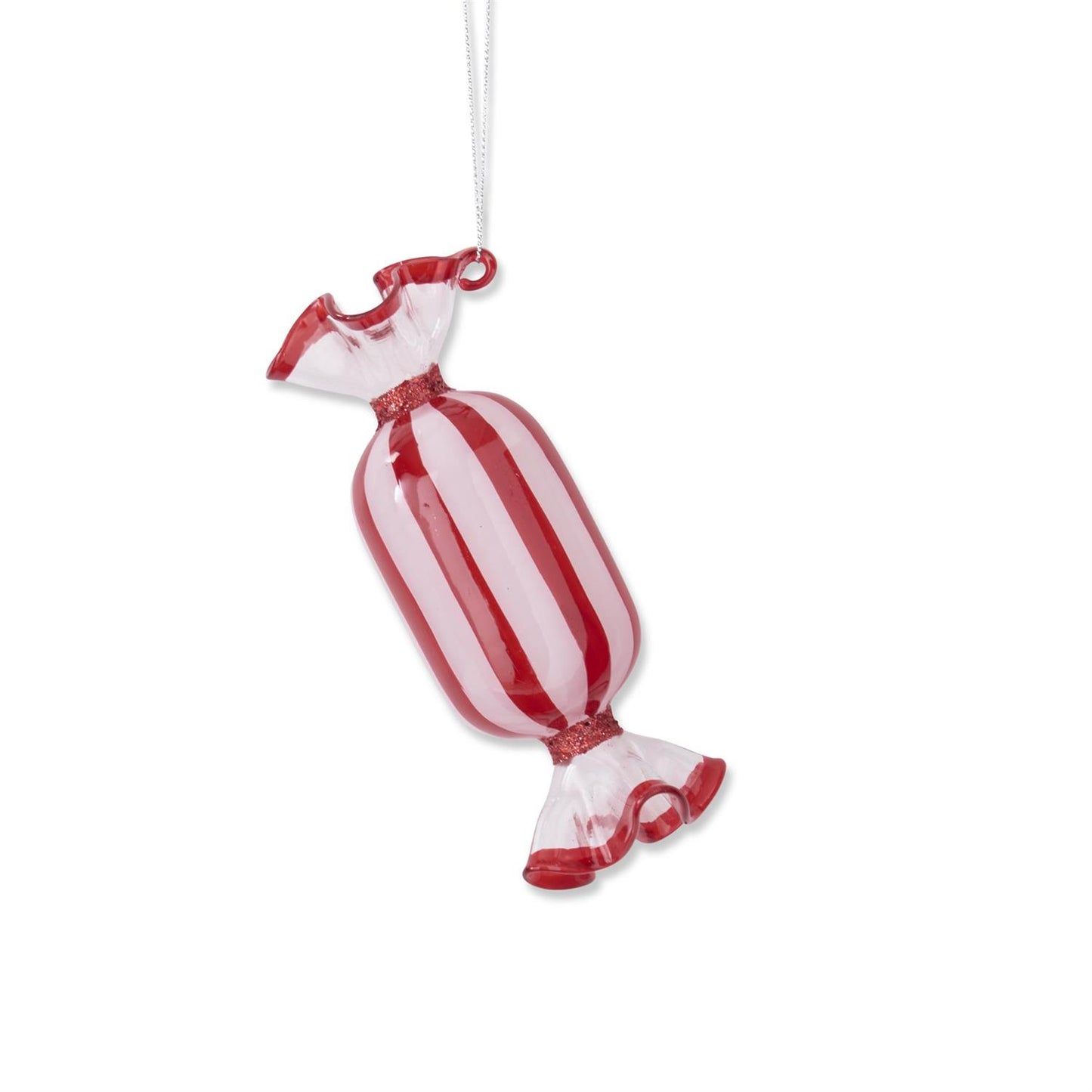 Adornos vidrio dulces rojo y blanco 3 estilos