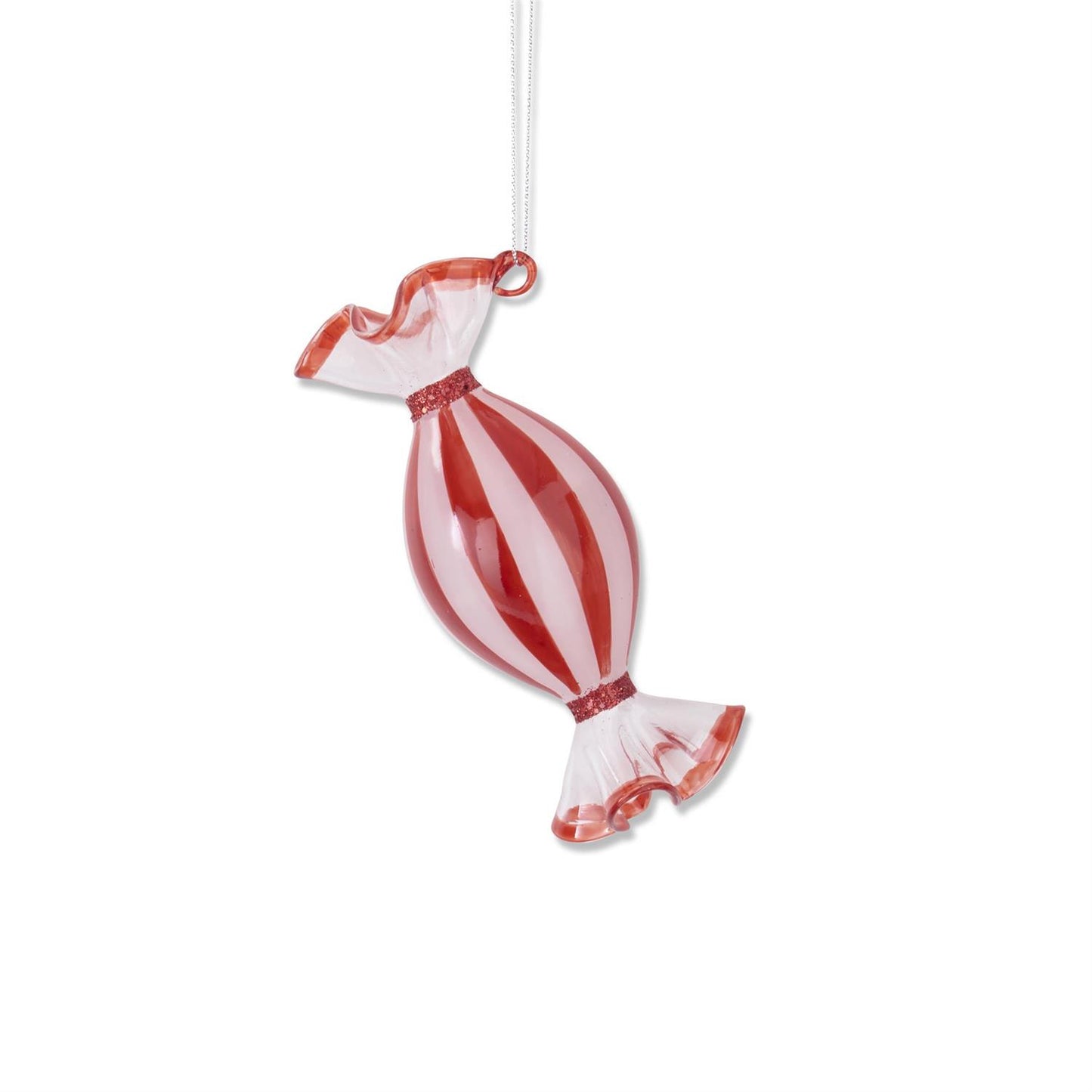 Adornos vidrio dulces rojo y blanco 3 estilos