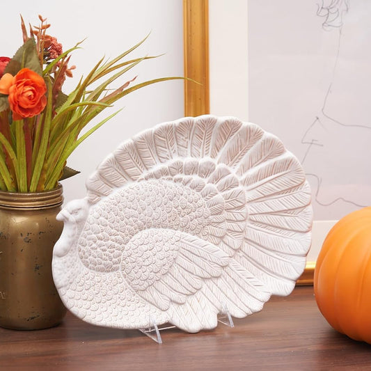 Plato grande de pavo blanco