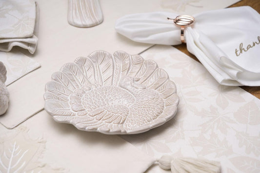 Plato pavo blanco