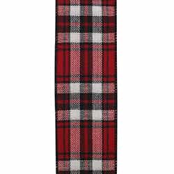 Liston plaid rojo con negro