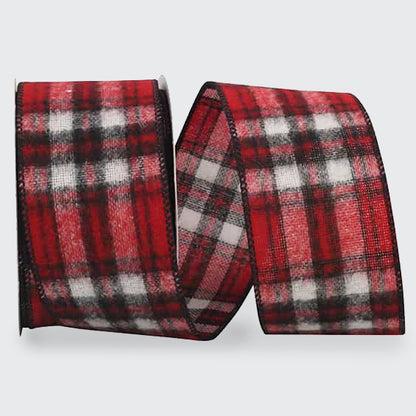 Liston plaid rojo con negro