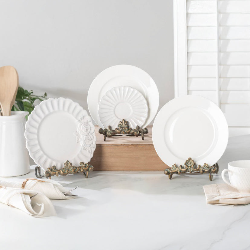 Porta plato con diseno frances