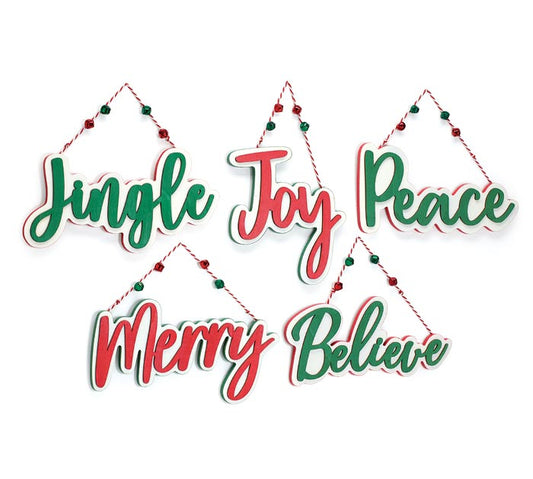 Rotulos jingle joy peace merry believe