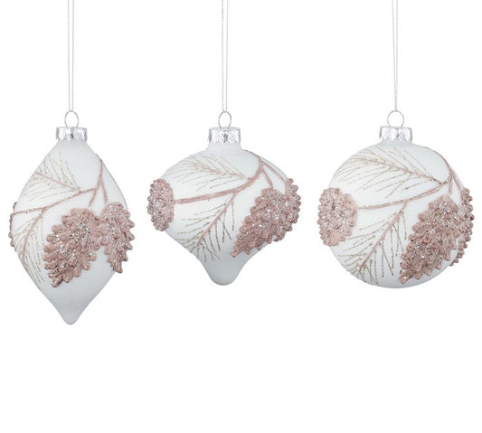 Ornamento de piñas y pino