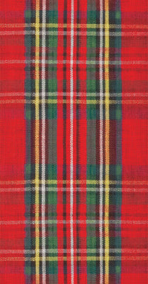 Servilletas de papel rectangulares de navidad plaid rojas