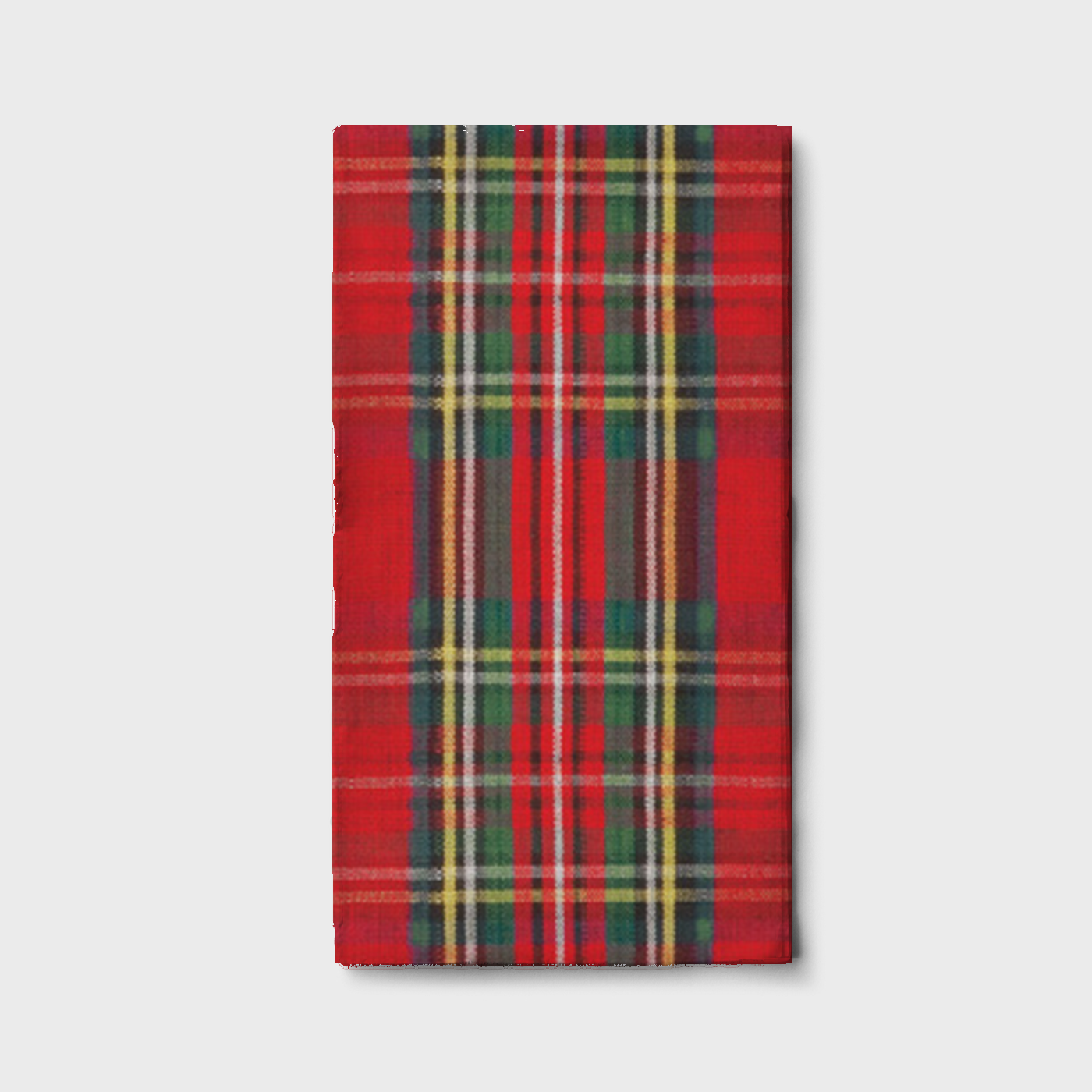 Servilletas de papel rectangulares de navidad plaid rojas