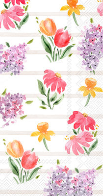 Servilletas de papel rectangulares de flores