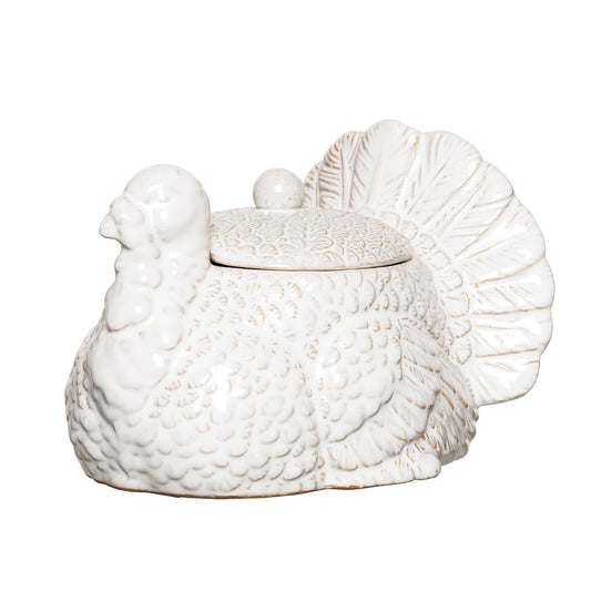 Salsera pavo blanco