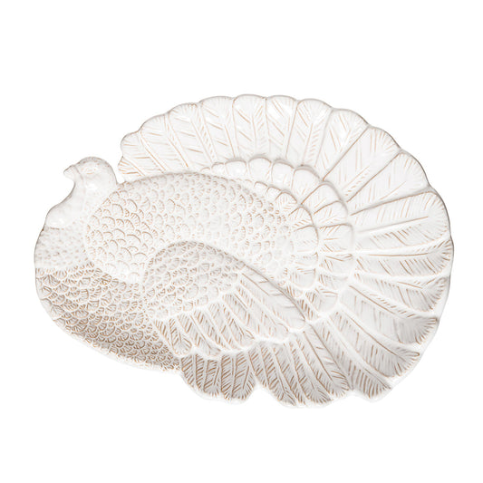 Plato grande de pavo blanco