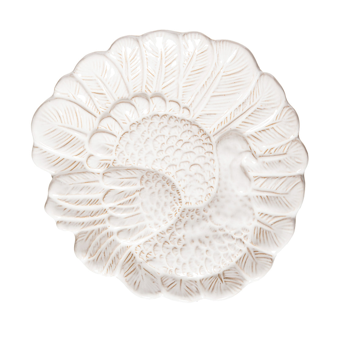 Plato pavo blanco