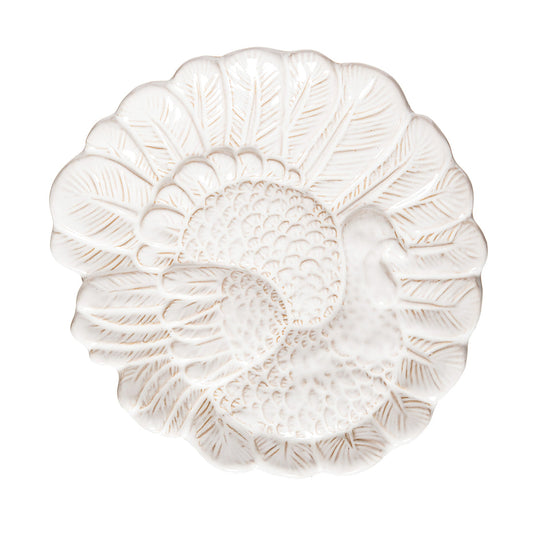 Plato pavo blanco